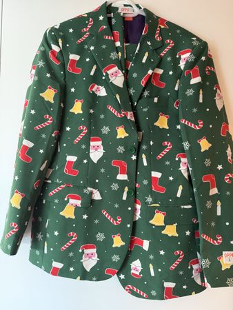 OppoSuits Anzug Grösse EU52, Weihnachtsmuster