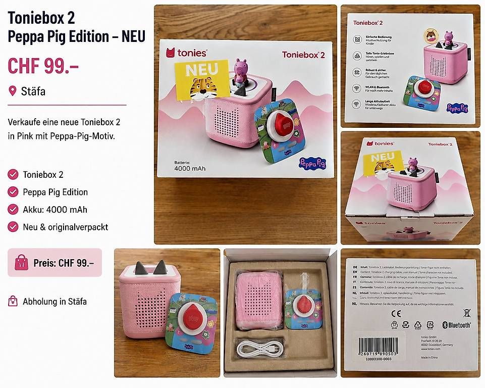 Audiolibri: Toniebox 2 pink set neu  – Usato da Stäfa venduto da simonstreiff