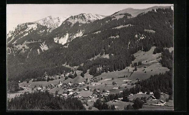 Ansichtskarten: AK Oberwil i. S., Teilansicht, 1952 – Gebraucht aus Berlin von bartko-reher