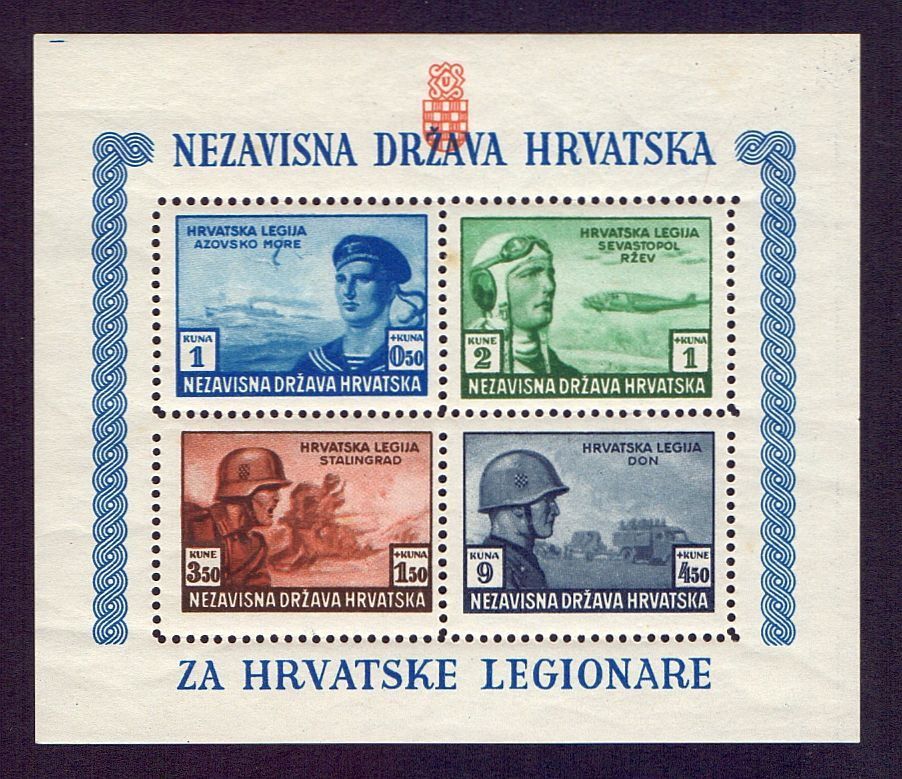 Tutti i francobolli: WW2 Kroatische Legion Ostfront 1943 /** – Nuovo (secondo la descrizione) da Flamatt venduto da samowarow 3