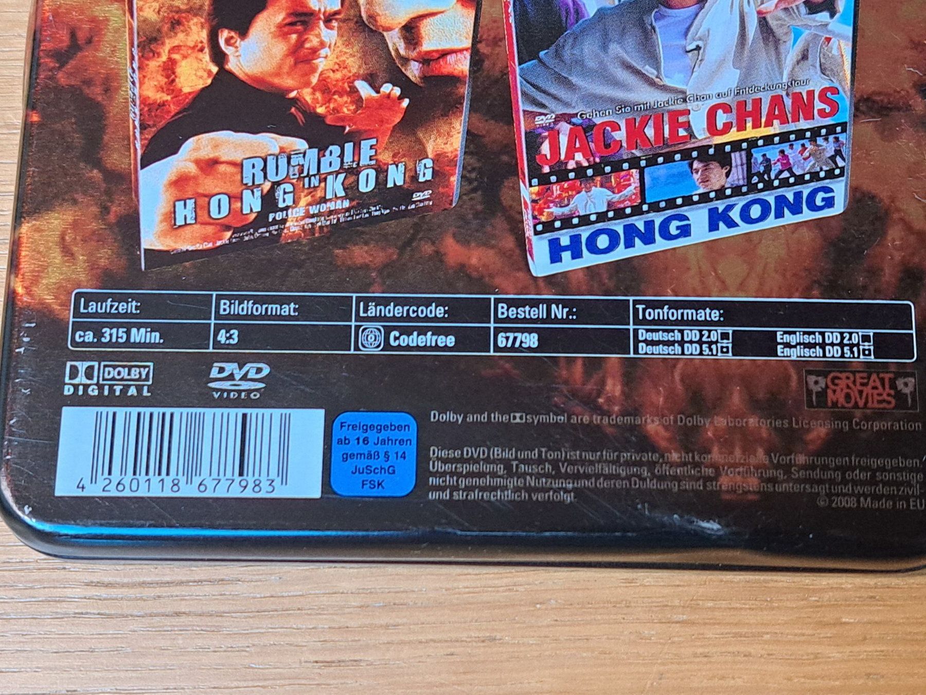 Tutti i DVDs: DVD Jackie Chan, Metall-Box mit 4 Filmen – Usato da Unterseen venduto da Kanica 5