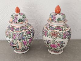 2 Vases Chinois Vintage china gingembre design déco de chine