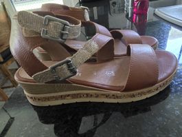 Remonte Sandalen braun Leder Gr40 Neu🌸☀️🌸☀️