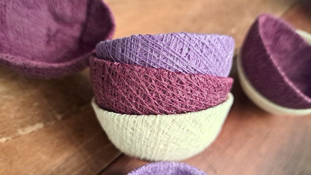 Lichterkette Schirmchen zum Basteln lila violett écru Kaufen auf Ricardo