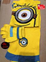 Minions Cap Mütze Schal Handschuhe Set
