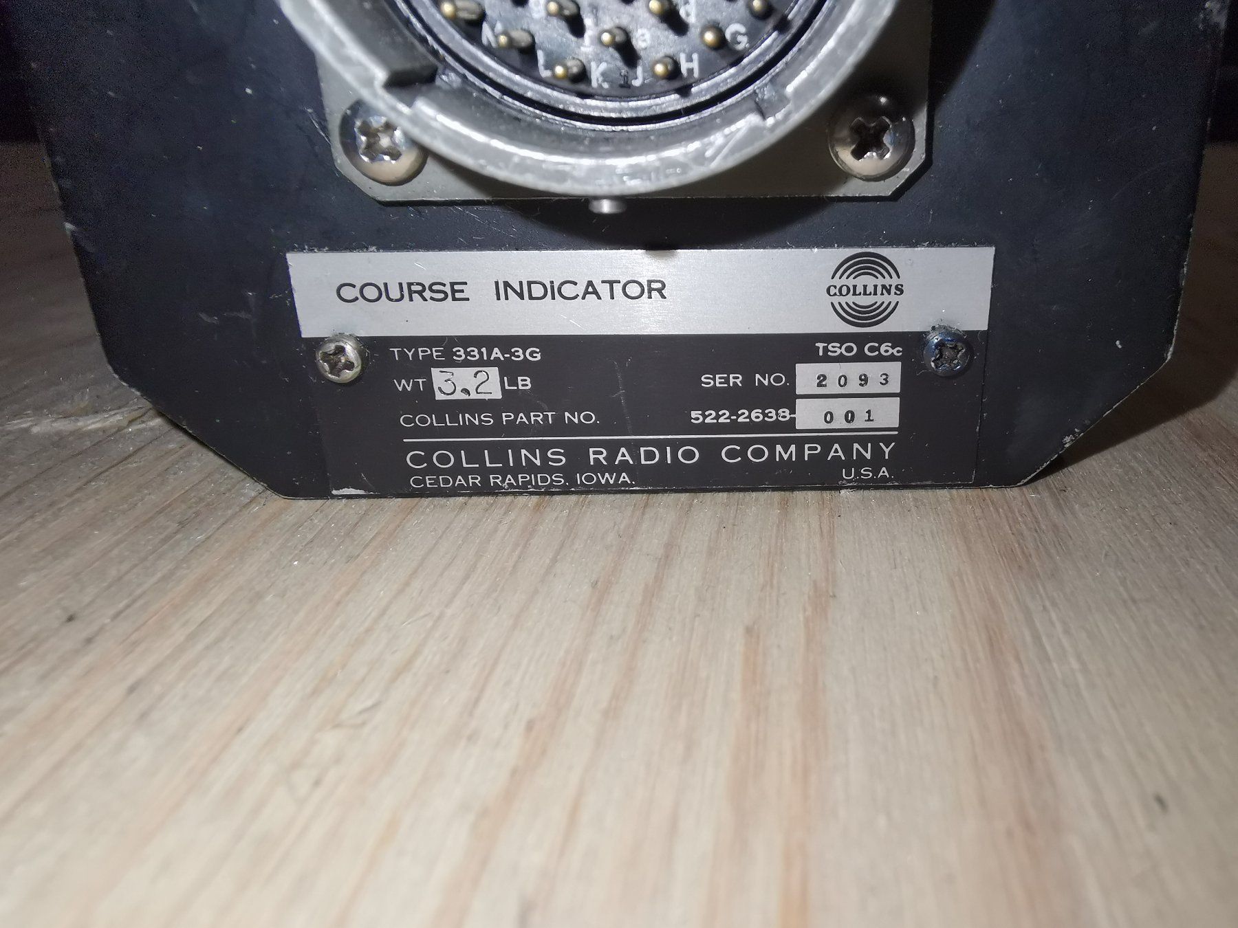 Misurare: Collins 331A-3G Kurs Anzeiger – Usato da Thalwil venduto da Joe500 3