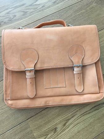 Umhängetasche aus echtem Rinderleder, Laptop Tasche