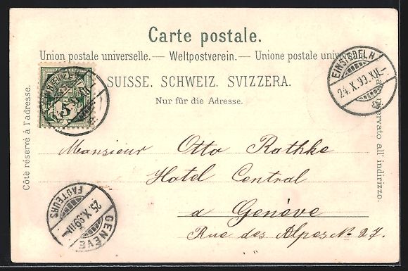 Cartes postales: Litho Einsiedeln, Kloster, Ortsansicht a – D'occasion à Berlin par bartko-reher 1