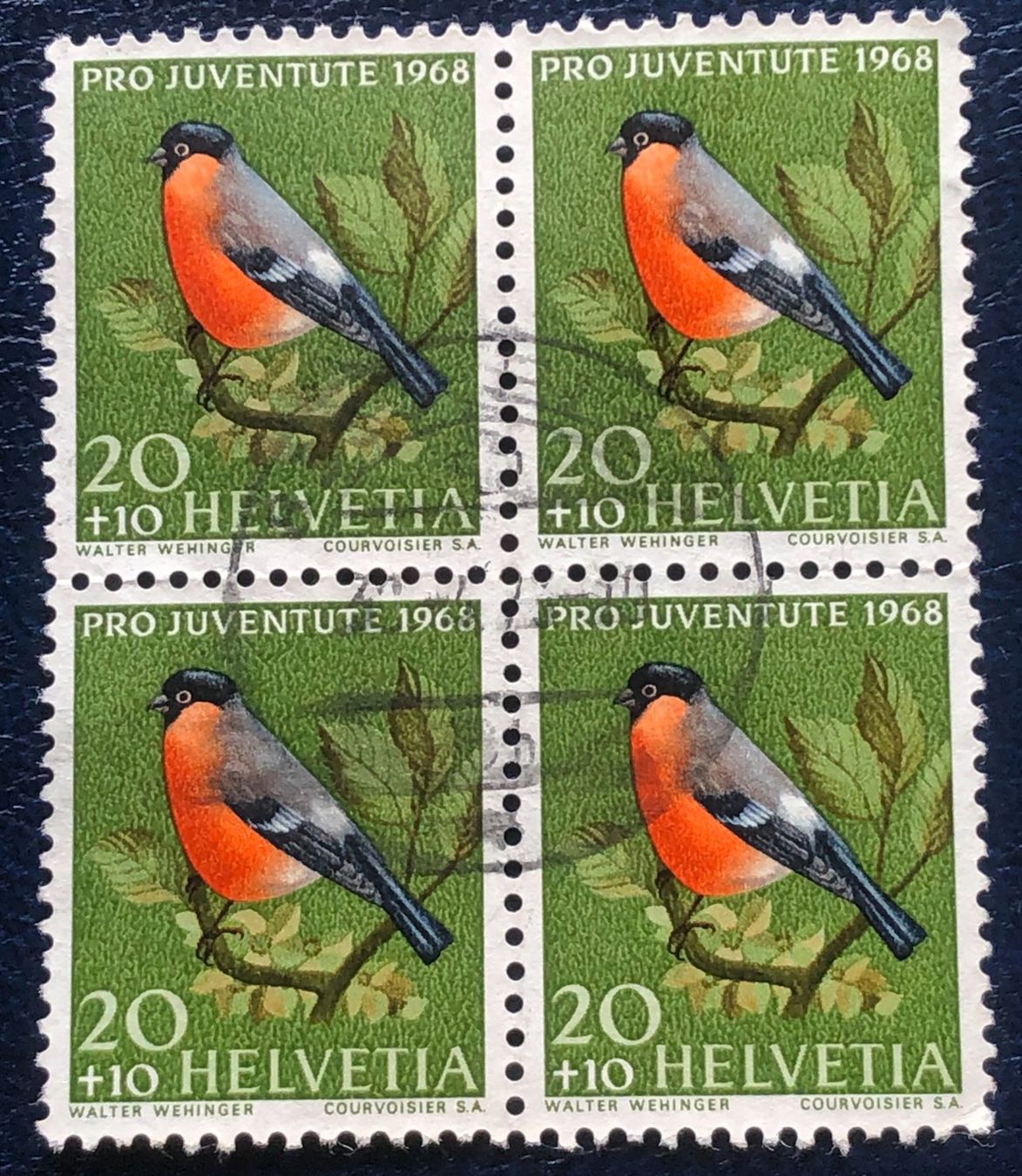 Alle Briefmarken: 4 er Block Nr.J 225 mit Stempel     – Gebraucht aus Aarau von Billa007