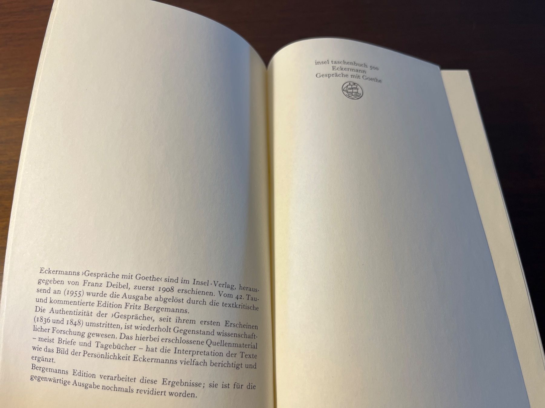 Libri: Buch - Eckermann Gespräche mit Goethe – Usato da Luzern venduto da Jiggy_8898 3