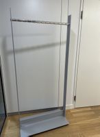 Kleiderständer grau mit Chromstange Garderobe