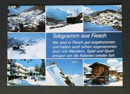 AK Telegramm aus Fiesch
