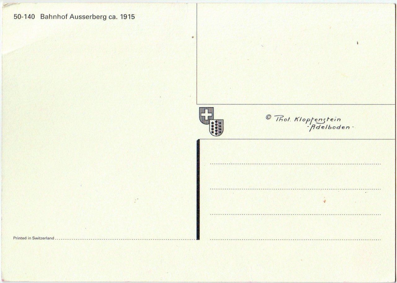 Cartoline postali: Bahnhof Ausserberg  ca. 1915 – Usato da Fällanden venduto da Blausegelfliege 1