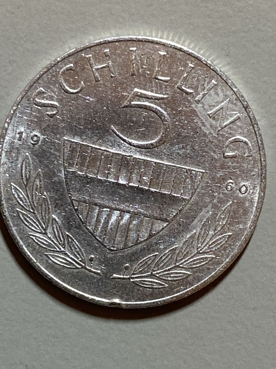 Tutti le monete: Autriche - 5 Shilling - 1960 - AG  – Usato da Payerne venduto da Mike1682