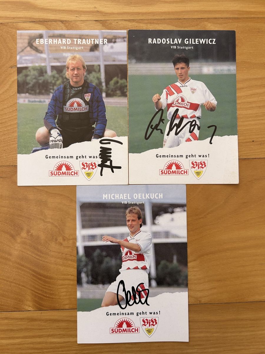 Autografi: 3 VFB Stuttgart Autogrammkarten – Usato da Oberwil-Lieli venduto da dan-1987