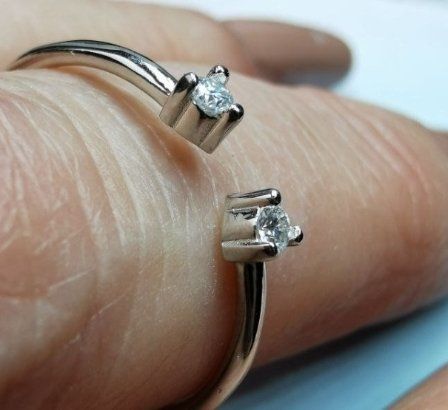 Anelli: Bague argent avec diamants de moissanite de 0,072 ct GRA – Nuovo e nell'imballaggio originale da Reconvilier venduto da Tsma67 3