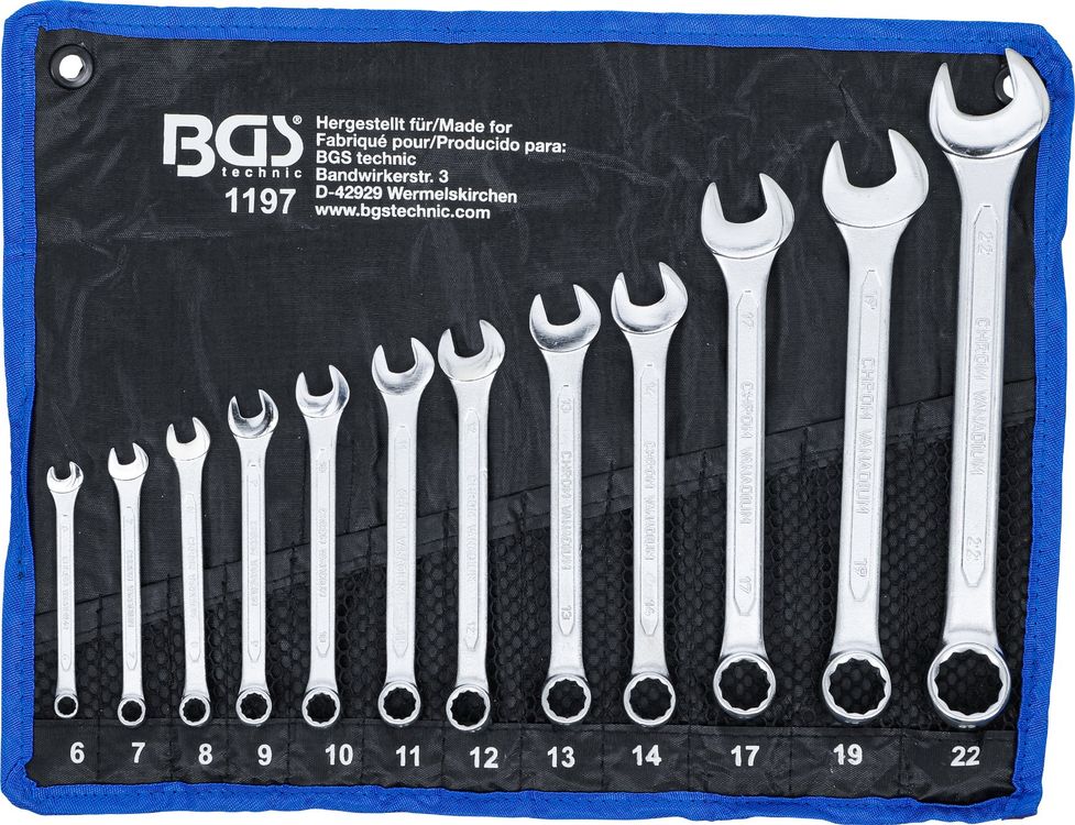 AB Tools Mini Maul-Ringschlüssel Set 20-teilig – Metrisch 4-11 Mm & Zollig 3/16-7/16