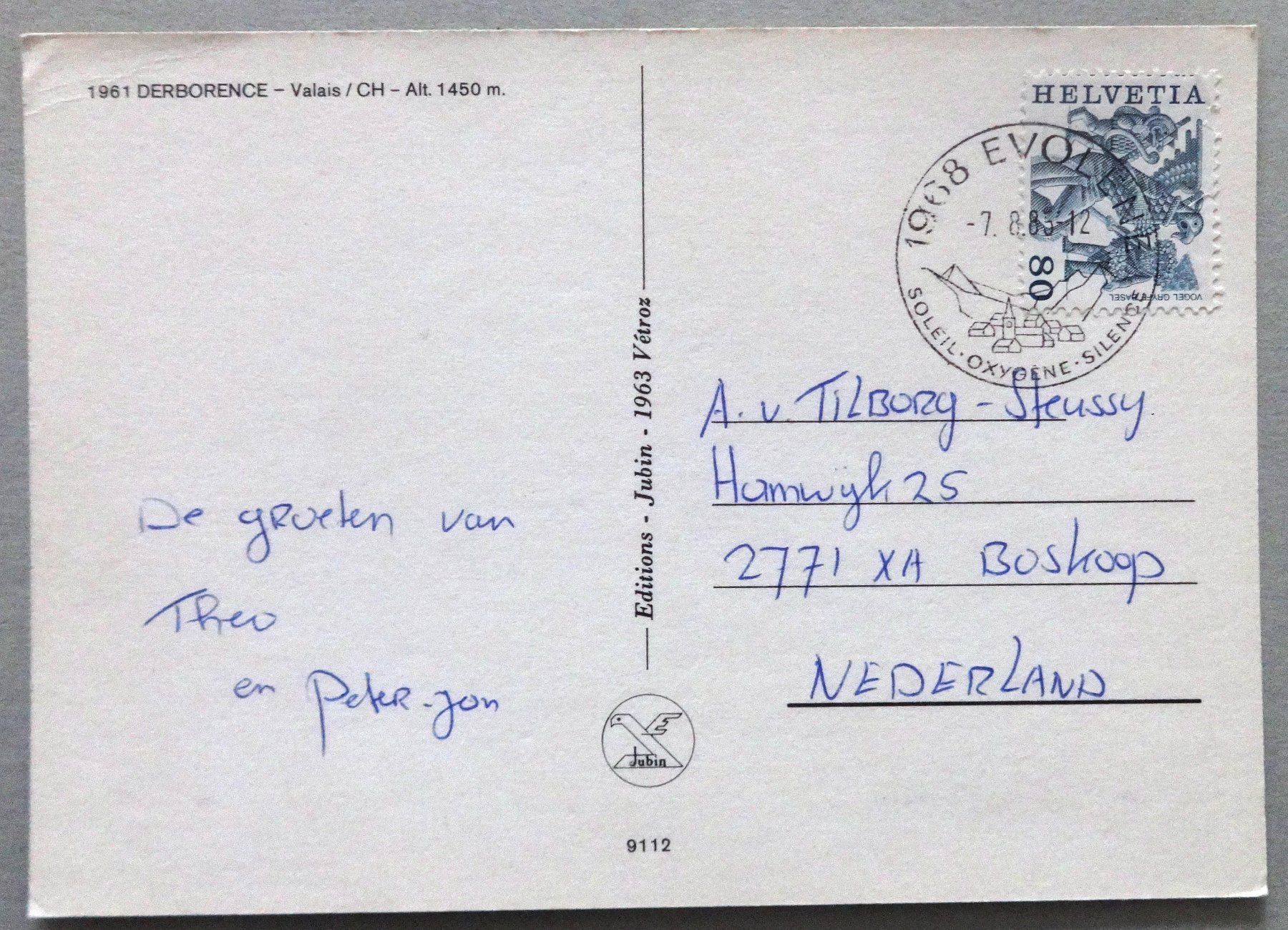 Cartoline postali: Derborence alt. 1450 m – Difettoso da Fétigny venduto da Billy2miny 1