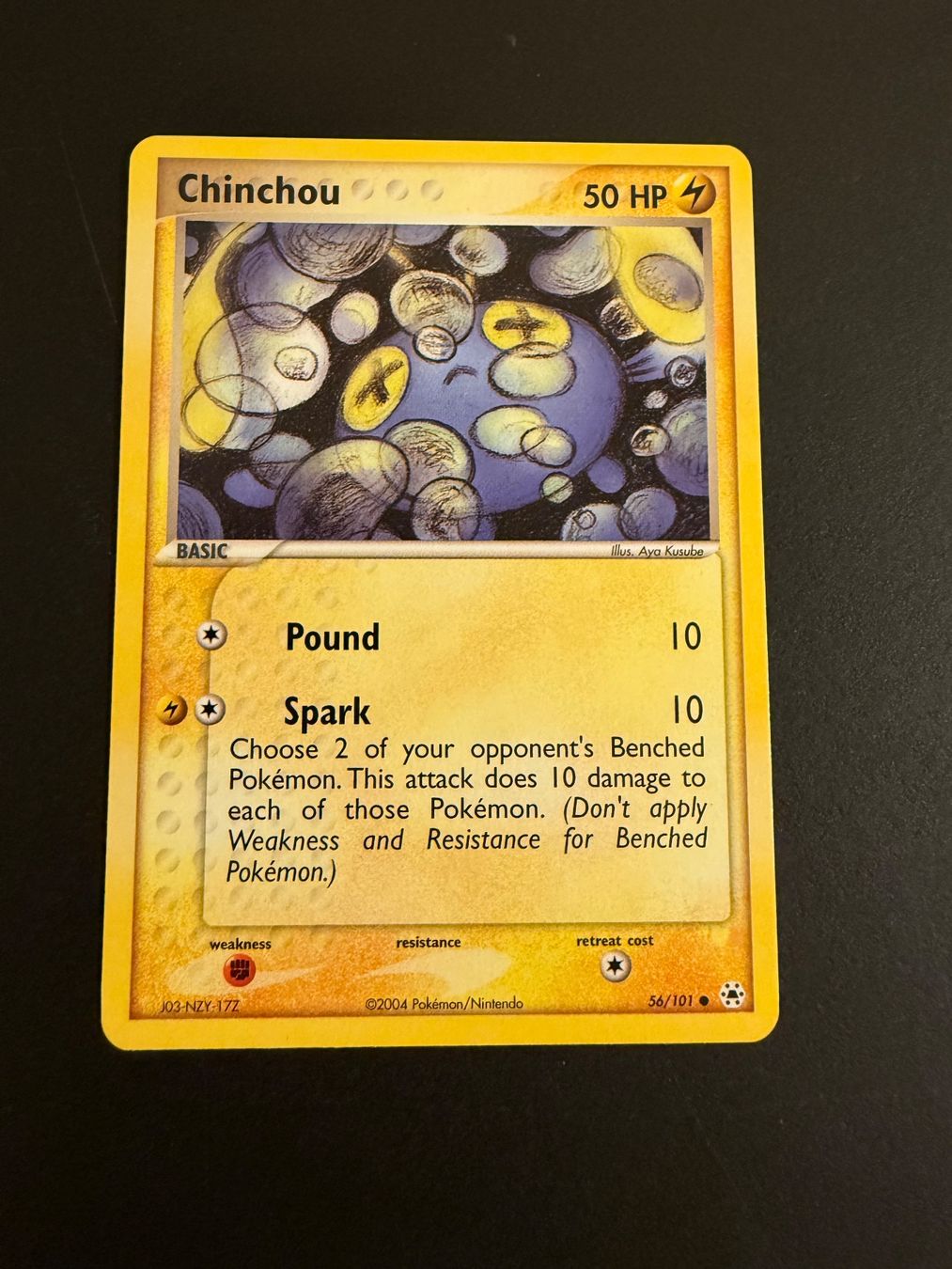 Pokémon Carte collezionabili: Chinchou 56/101 EX Hidden Legends – Usato da Zürich venduto da pokemon_cards