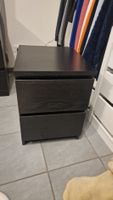 Nachttisch dunkelbraun 2 Schubladen gebraucht