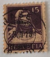 Nr.128 mit Vollstempel Tellbrustbild   