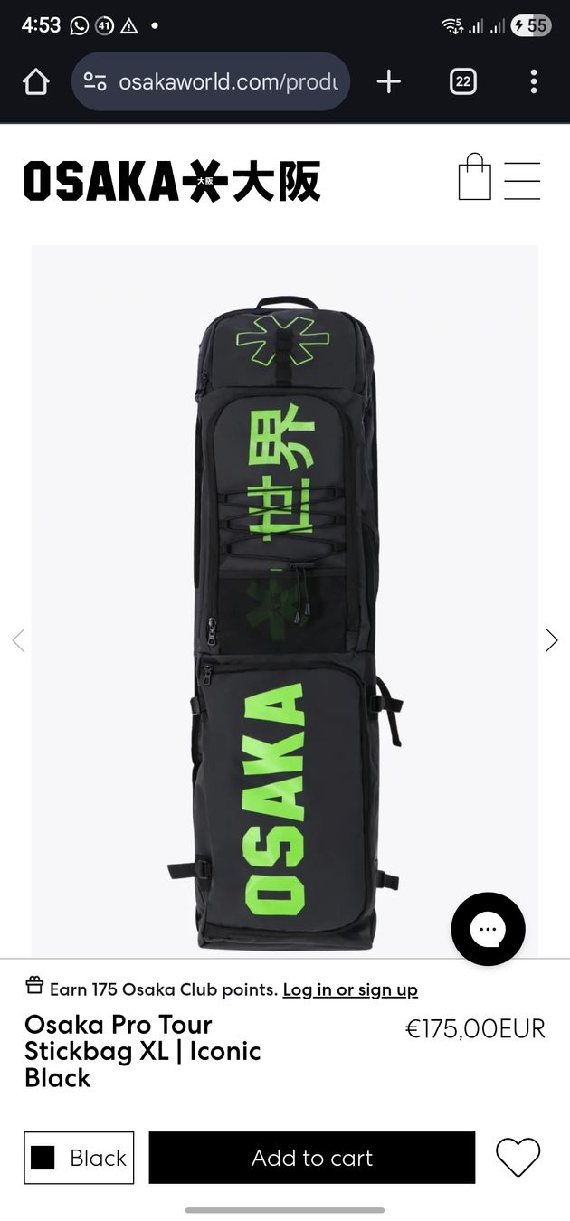 Zaini: Osaka Hockey Stick Bag Backpack – Usato da Geneve venduto da T36 4