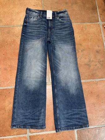 H&M Wide Leg Jeans Blue Size 158 New With Tags