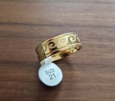 Goldener Herrenring, Grösse 21, Neu