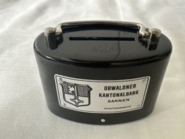 Sparbüchse Obwaldner Kantonalbank Sarnen Bauer Metall