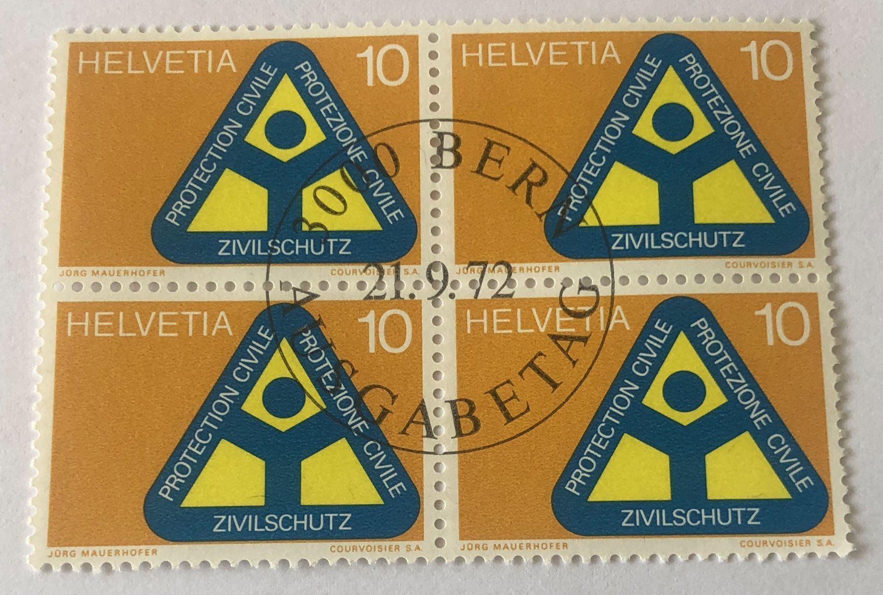 Tutti i francobolli: 4 er Block Nr.517 mit Vollstempel Bern – Usato da Aarau venduto da Billa007