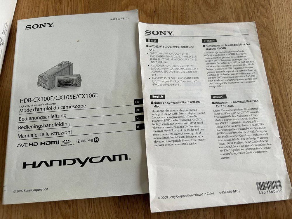 SONY Handycam HDR-CX100E (Gebraucht) in Emmenbrücke für CHF 51 – mit ...