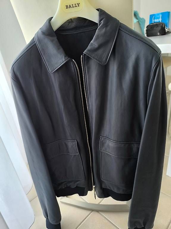 Giacche: Bally Lederjacke Dunkelblau XL – Usato da Wangen ZH venduto da Tusch20