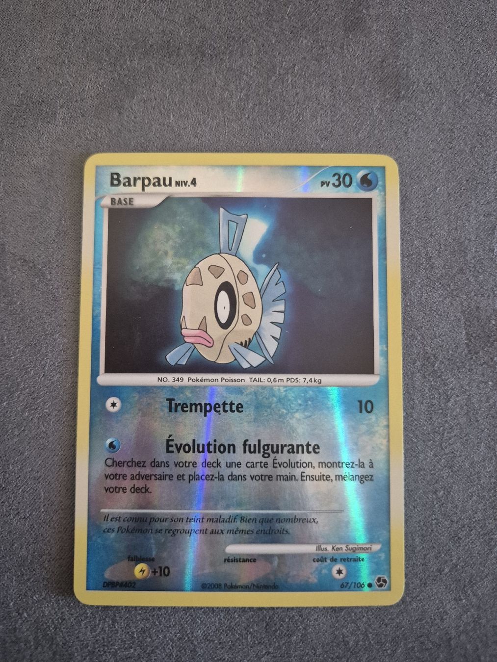 Pokémon Carte collezionabili: Pokémon Barpau/feebas reverse - 67/106 - 2008 – Usato da Oron-la-Ville venduto da n_a_t_e_a_g
