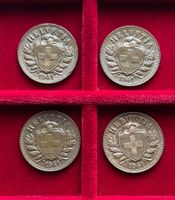Schweiz Set Lot 4x 2 Rappen 1941 B