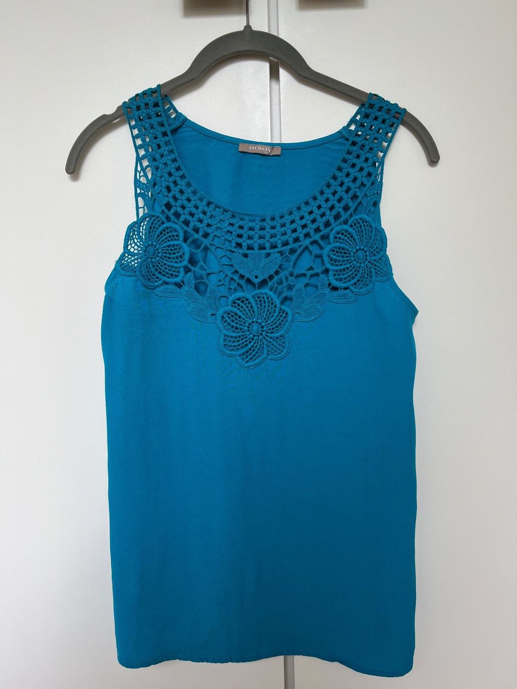Orsay Top: Sommer Top türkis mit Spitze, Grösse M – Usato da Wallisellen venduto da kar_6vlq 1