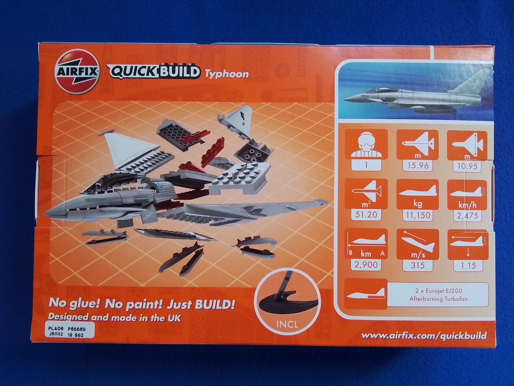 Airfix Kit di modellismo & Modellini statici: Airfix J6002 Typhoon QuickBuild Bausatz Lego kompatibel – Nuovo e nell'imballaggio originale da Oberurnen venduto da Zueger_Modellbahnen 1