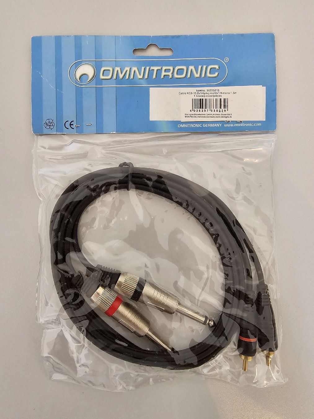 Cavi: OMNITRONIC AUDIO KABEL – Nuovo e nell'imballaggio originale da Bern venduto da oscarAC
