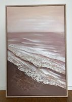 Leinwandbild in warmen Erdtönen, handgemalt (Meer/Strand)