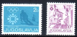 JUGOSLAWIWN 2 MARKEN OLYMPIADE 1984 ** POSTFRISCH ** - BB125