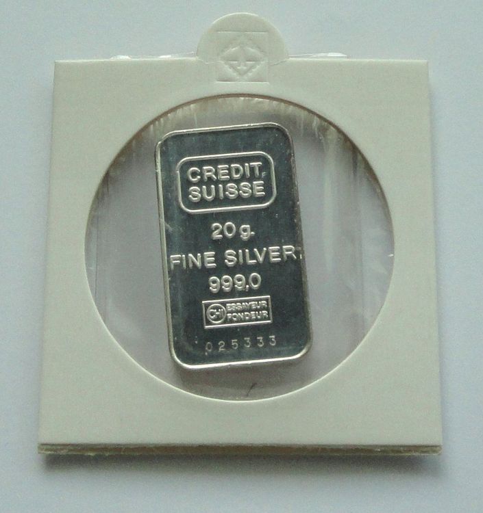 20g FINE SILVER 999.0 - CREDIT SUISSE | Kaufen auf Ricardo