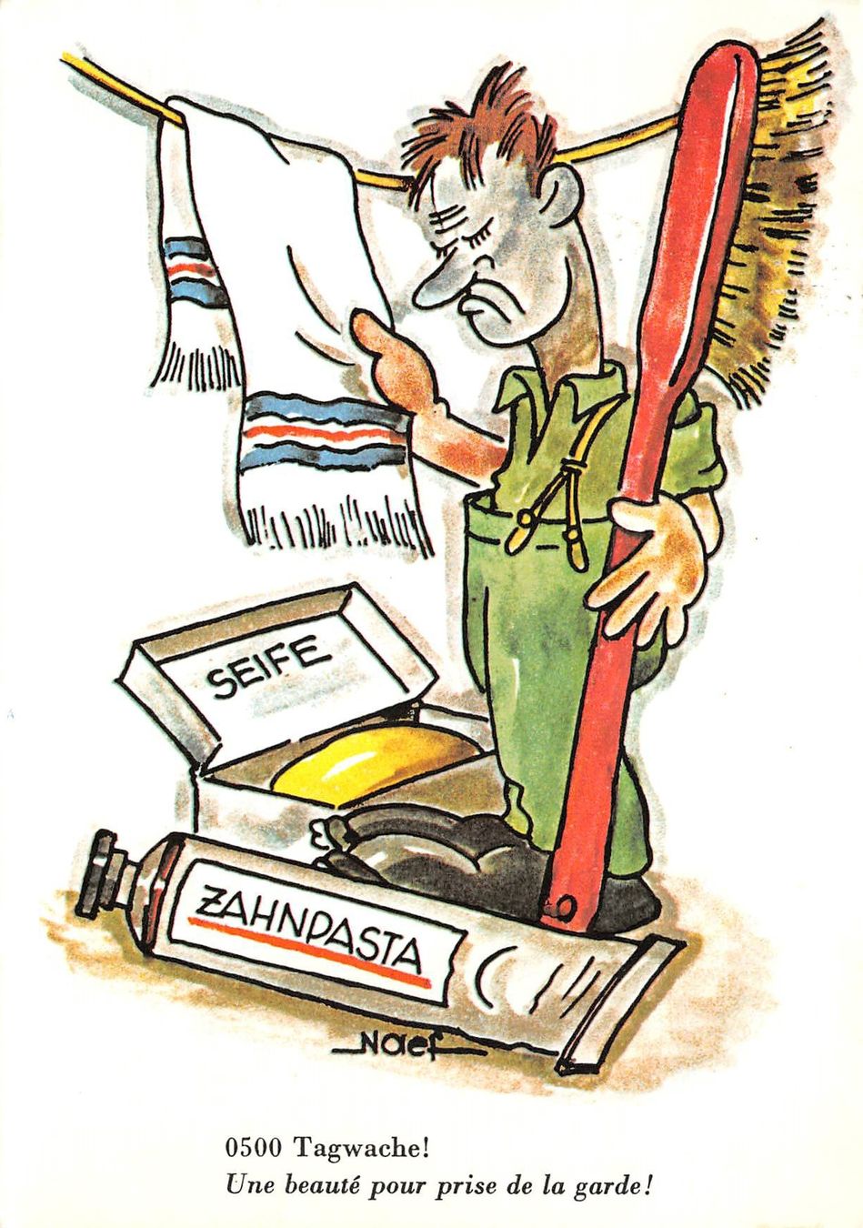 Cartoline postali: 3x Militär Humor – Usato da Ottikon b.Kemptth. venduto da Neptun1974 4