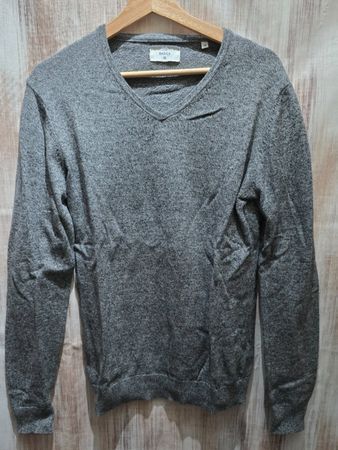 🎉 C&A Herren V-Neck Pullover - XS - grau-meliert