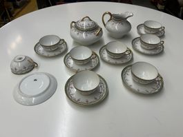 18-teiliges Porzellan Kaffeeset Manufaktur Limoges France