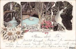 Trient VS // Litho 1898 Gorge de Trient
