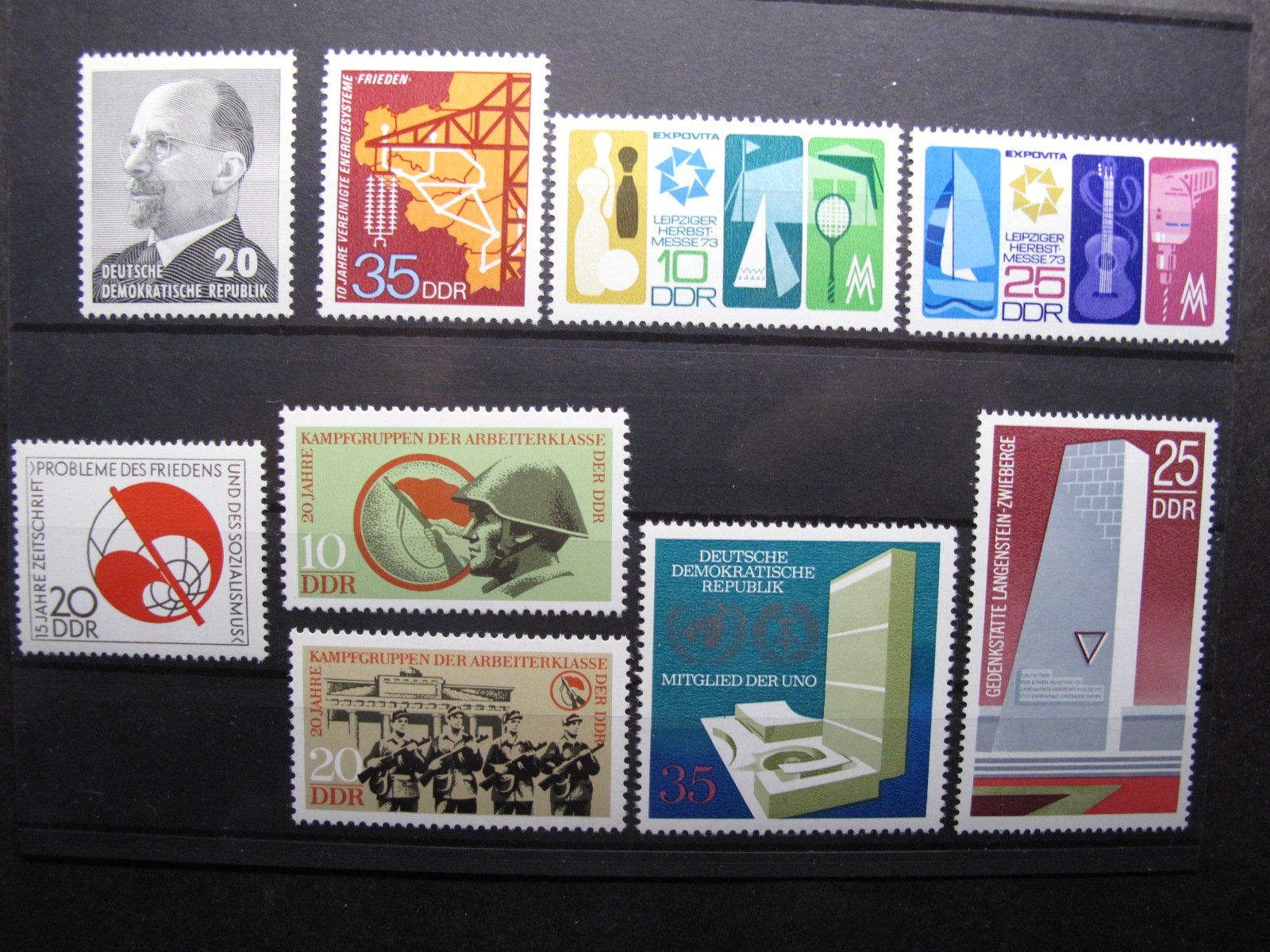 Tutti i francobolli: DDR 1973 Ulbricht / UNO ** – Usato da Wil SG venduto da fva01