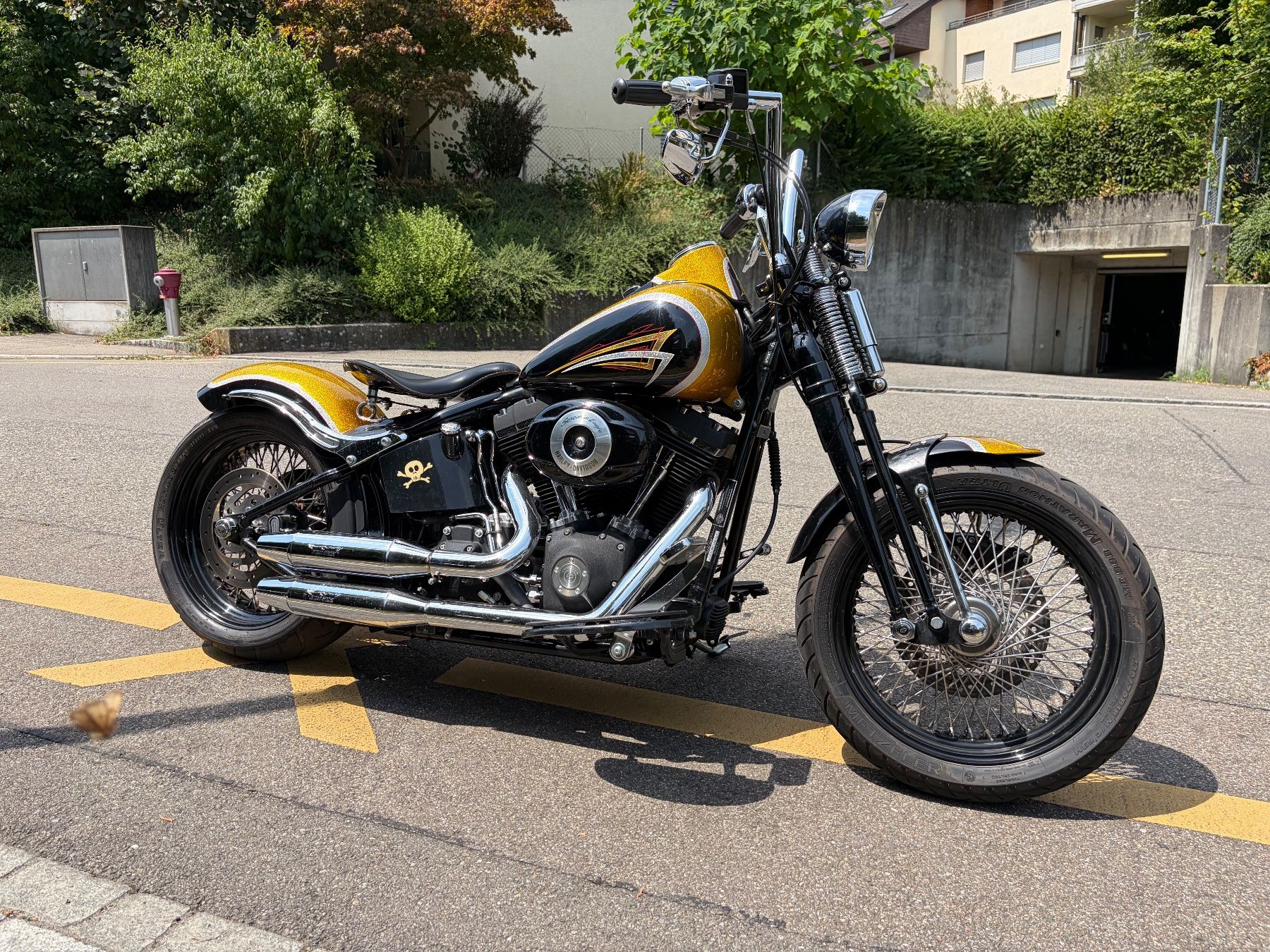 Harley-Davidson Chopper: Harley Davidson CROSS BONES X BONES Custom EINZELSTÜCK – Gebraucht aus Rütihof von elcheffe81