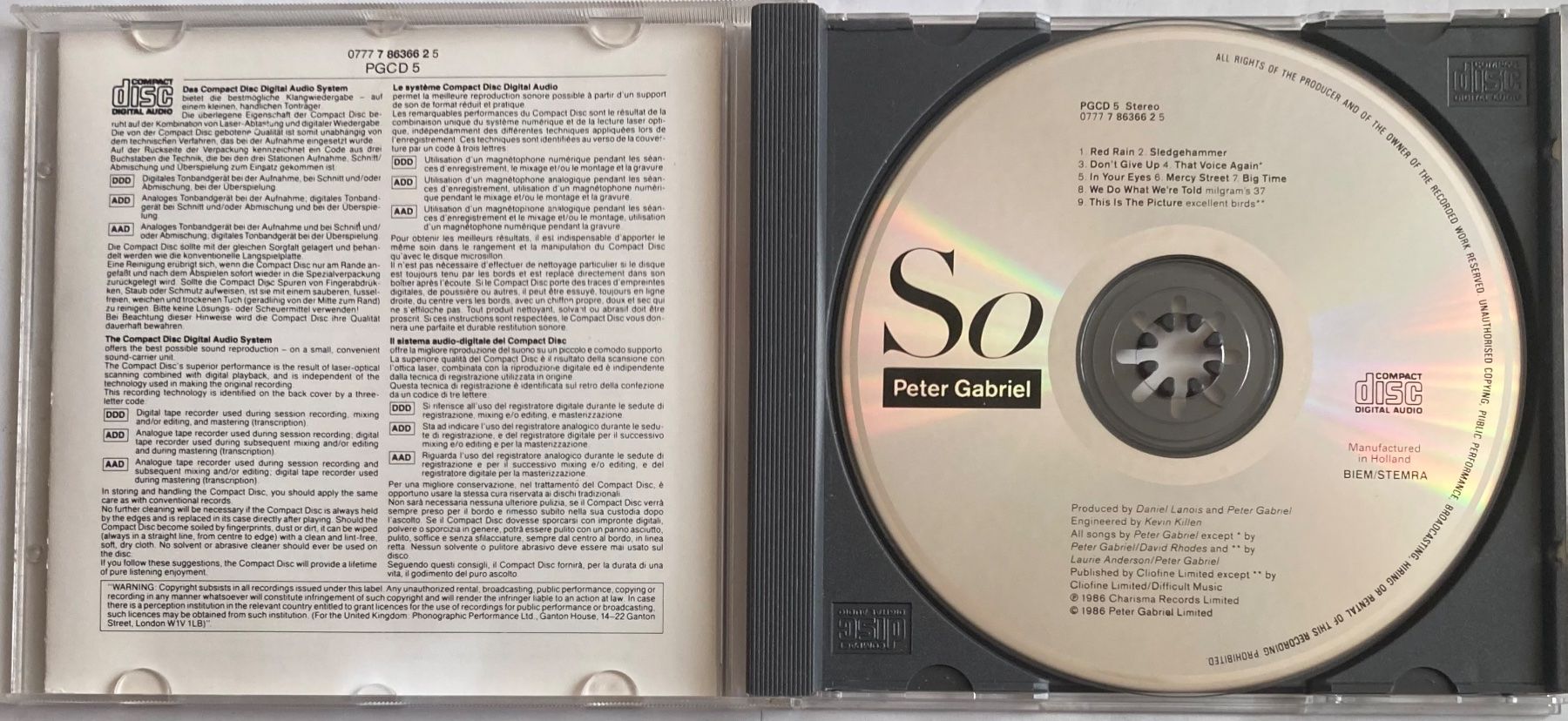 CDs: GENESIS / PETER GABRIEL - SO – Gebraucht aus Poliez-Pittet von Newtown-Records 2