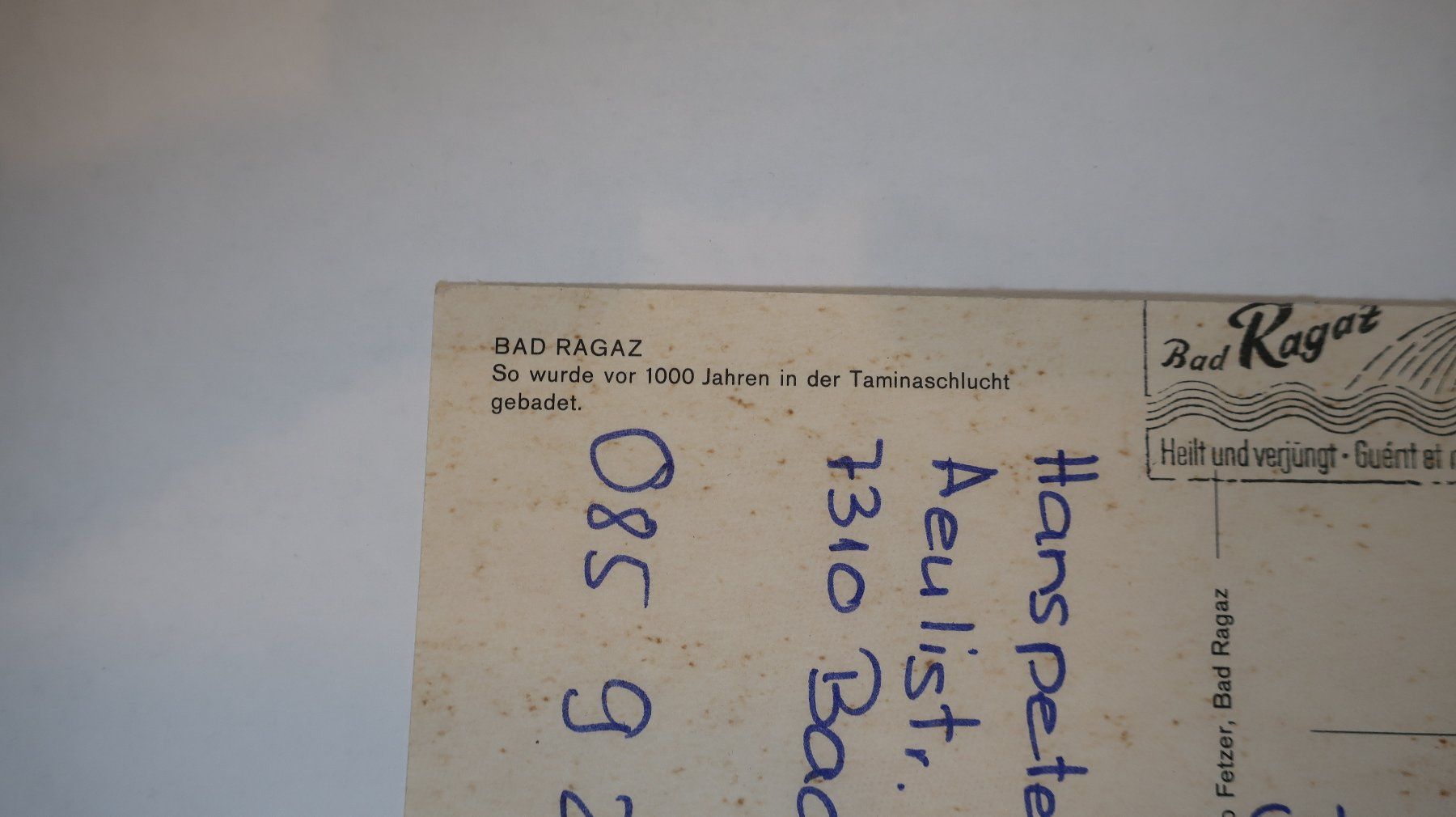 Ansichtskarten: Bad Ragaz Taminaschlucht 1981 – Gebraucht aus Cormoret von Pascalll2001 4