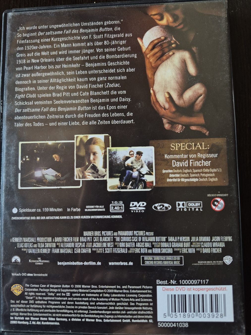 Tutti i DVDs: Der seltsame Fall des BENJAMIN BUTTON  – Usato da Malters venduto da buzeli2 1