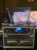Chaîne hi-fi vintage platine vinyle + double cassette +radio